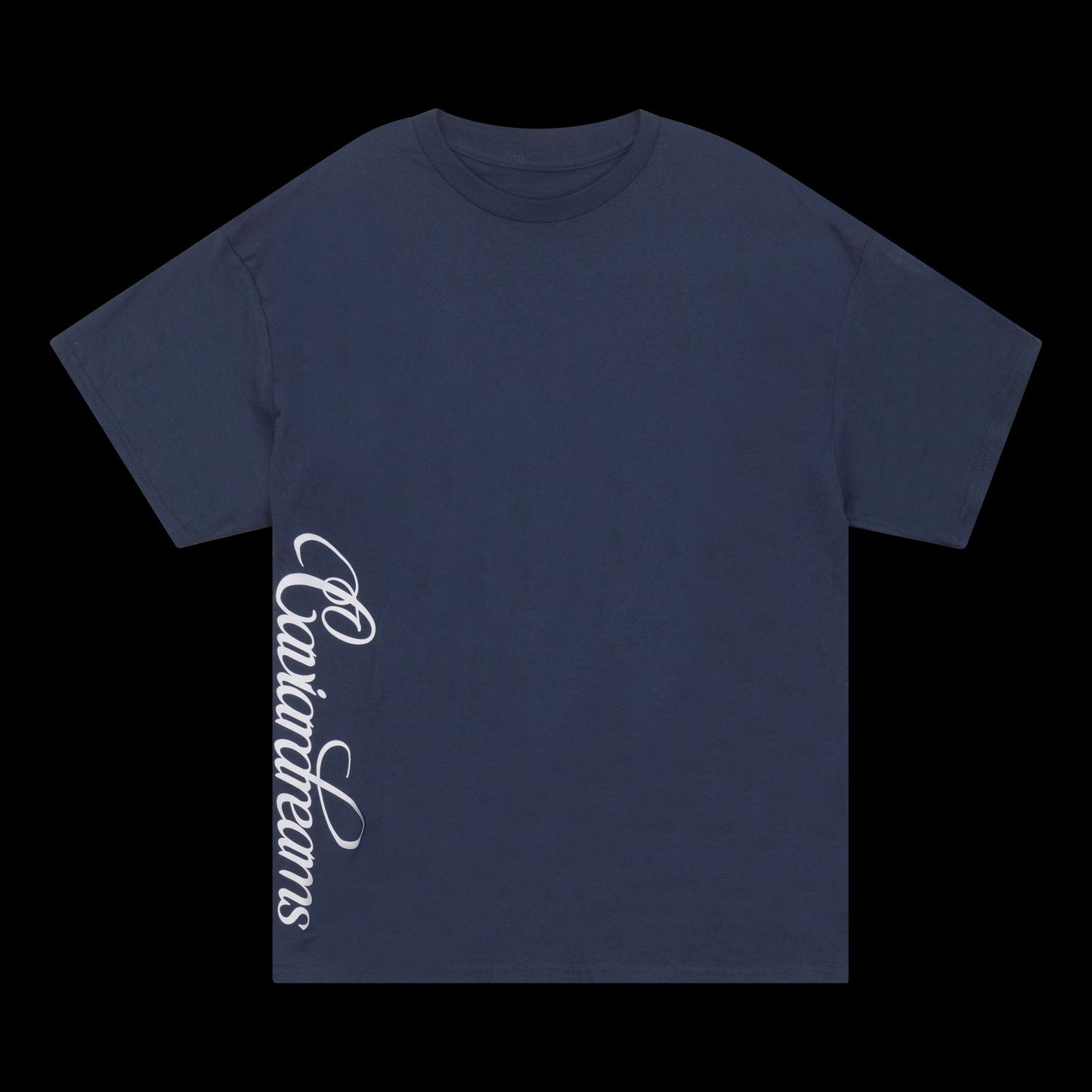 NAVY SCRIPTED TEE