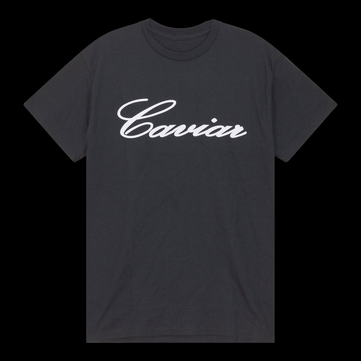 BLACK SCRIPT CAVIAR TEE
