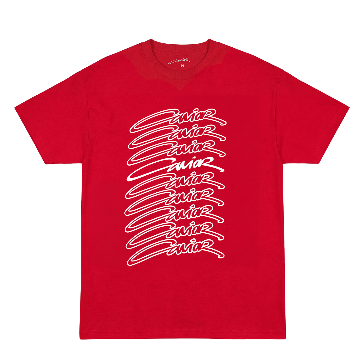 RED STACKED LOGO T-SHIRT
