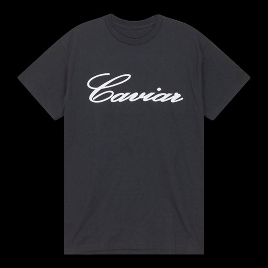 BLACK SCRIPT CAVIAR TEE